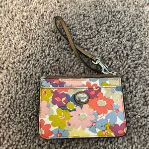Coach card holder with zip picket
